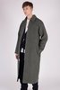 Four Horsemen Long Wool Car Coat - Forest Check - Thumbnail 3