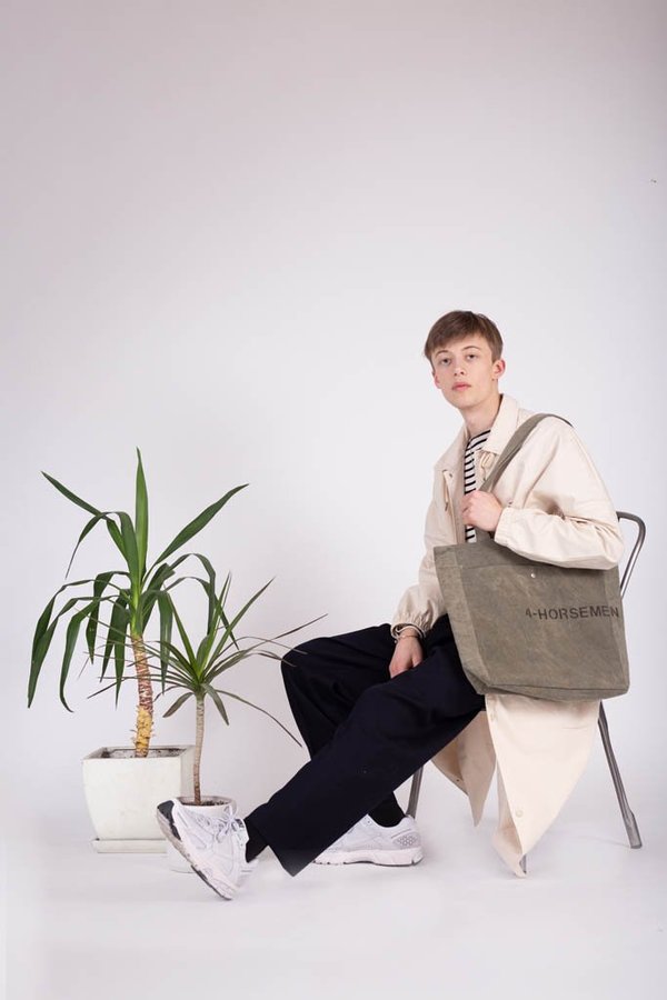 Four Horsemen Waxed Canvas Military Tote Bag