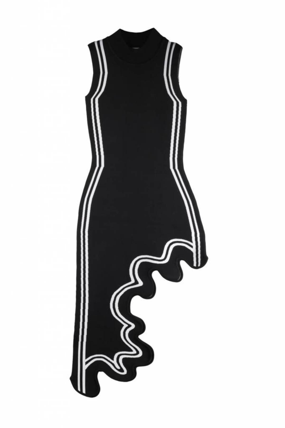navy blue dress for baby girl PH5 Frida Asymmetric Dress - black