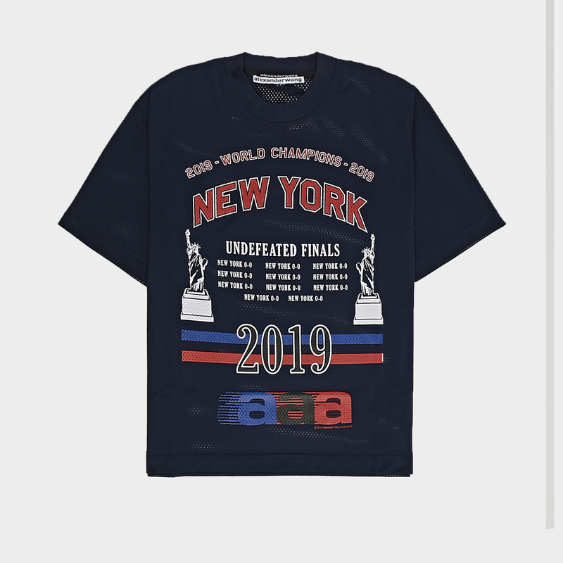 Alexander Wang Athletic Mesh Short Sleeve Shirt - Navy Alexander Wang Athletic Mesh Short Sleeve Shirt - Navy