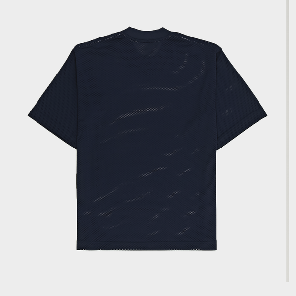 Alexander Wang Athletic Mesh Short Sleeve Shirt - Navy
