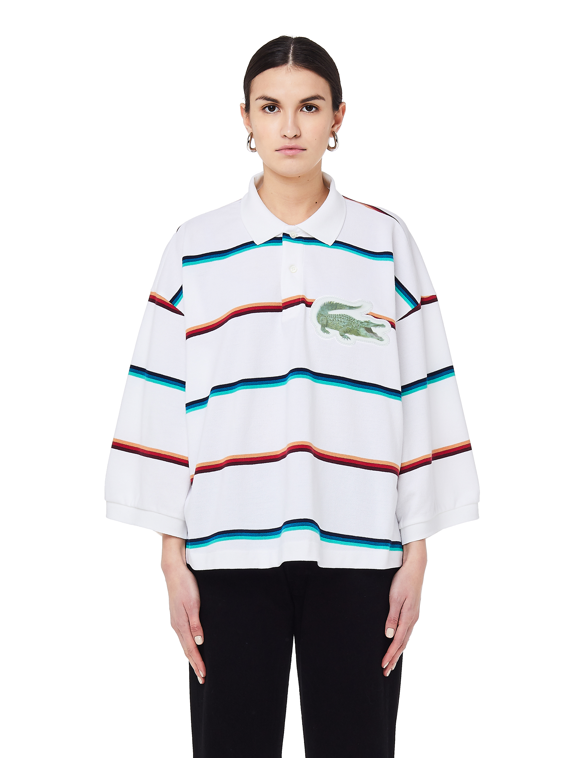 Doublet Oversized Hologram Patch Cotton Polo T-Shirt | Garmentory