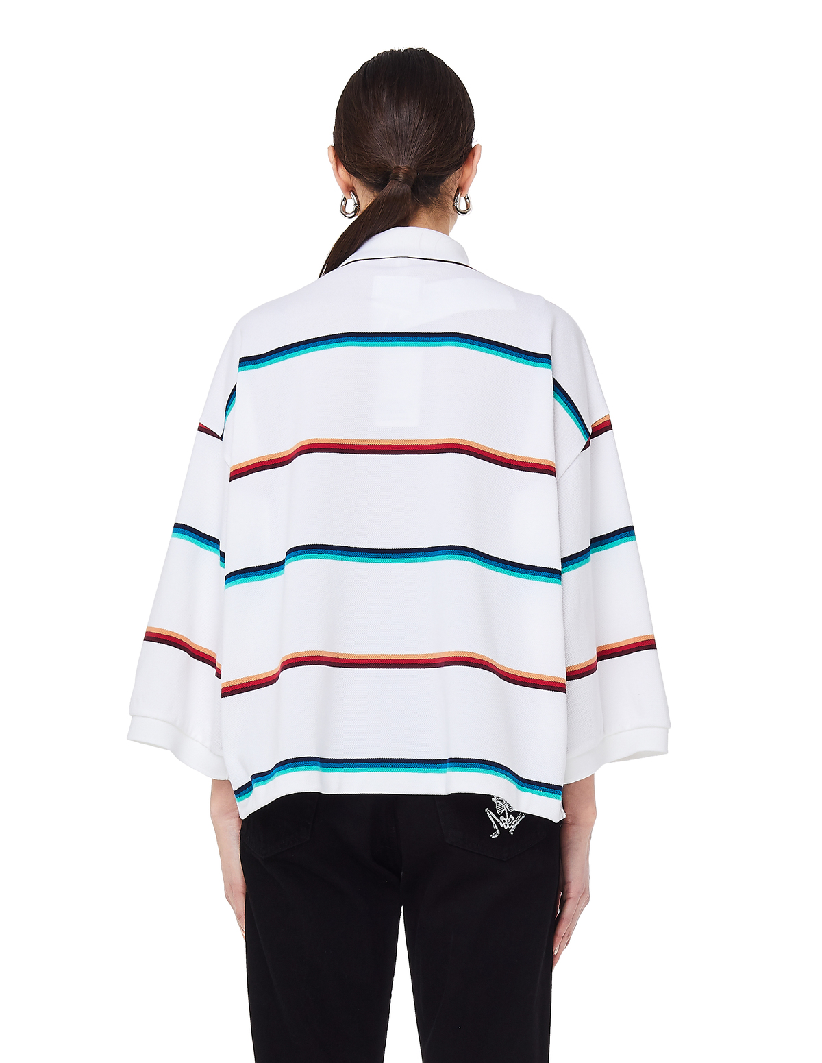 シャツ doublet 3D PATCH OVERSIZED POLO SHIRT Doublet Oversized Hologram Patch Cotton Polo T-Shirt | Garmentory
