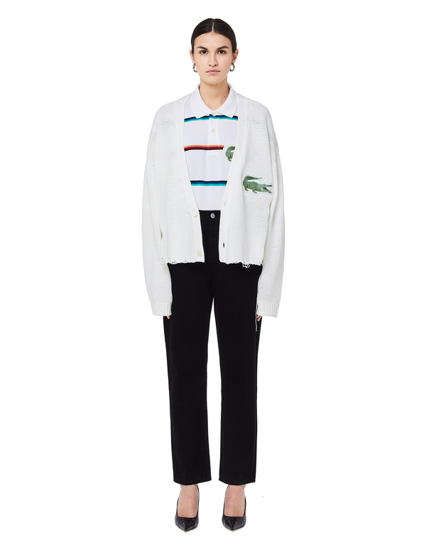Doublet Oversized Hologram Patch Cotton Polo T-Shirt | Garmentory