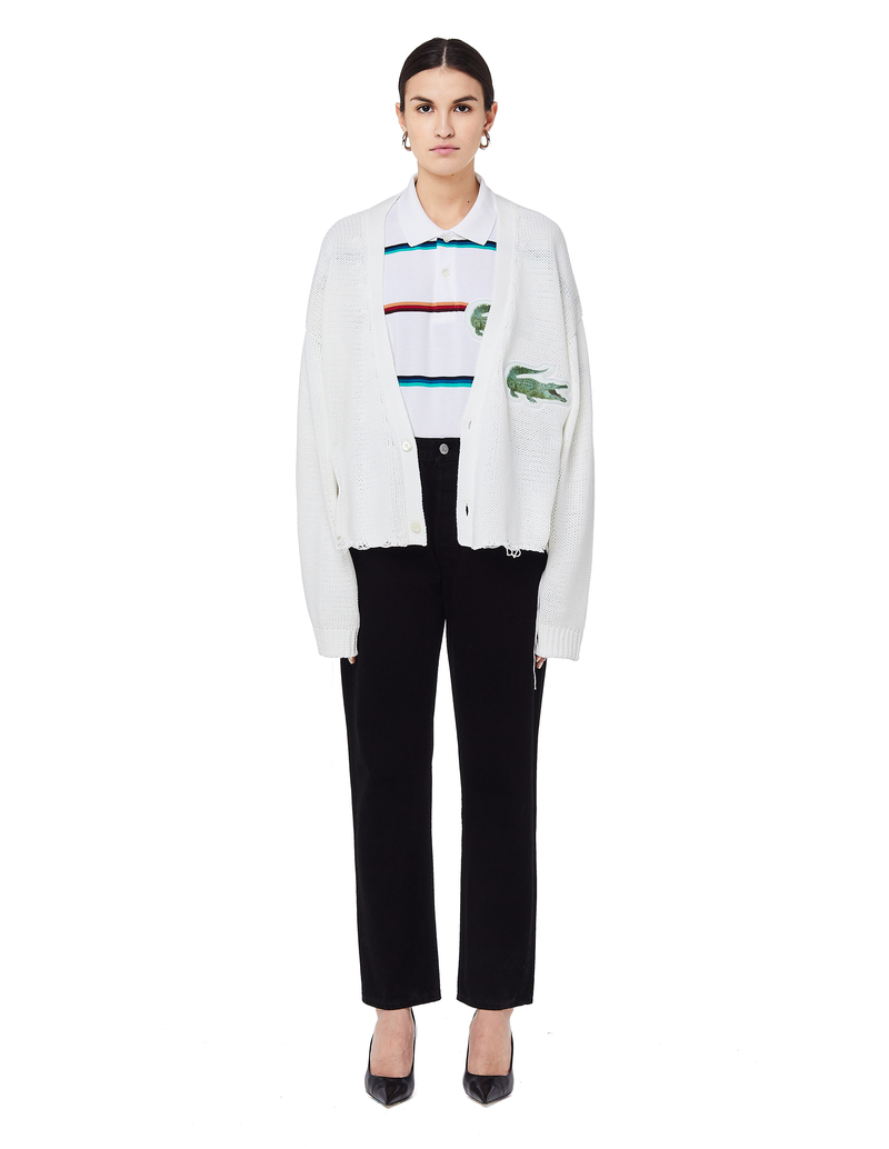 Doublet Oversized Hologram Patch Cotton Polo T-Shirt | Garmentory