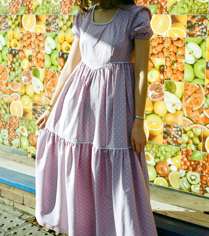 Batsheva Empire Dress - Lavender Floral | Garmentory 