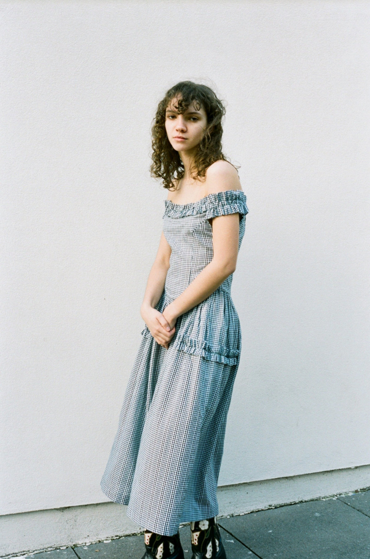 ワンピース shrimps midi dress Fashion Shrimps Gingham Dress Shrimps Rigel Gingham Dress Black