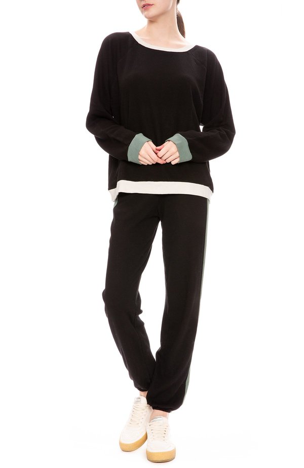monrow colorblock sweatshirt