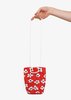 Pura Utz Flower Beaded Bag - Red - Thumbnail 3