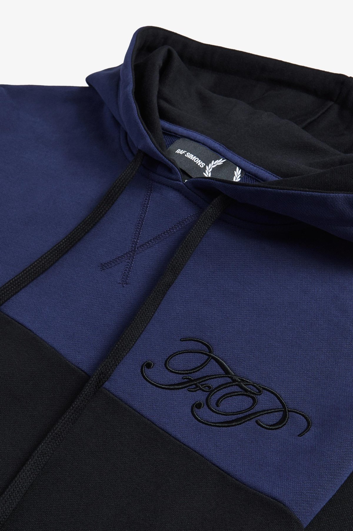 Fred Perry x Raf Simons Embroidered Initial Hoodie - Black