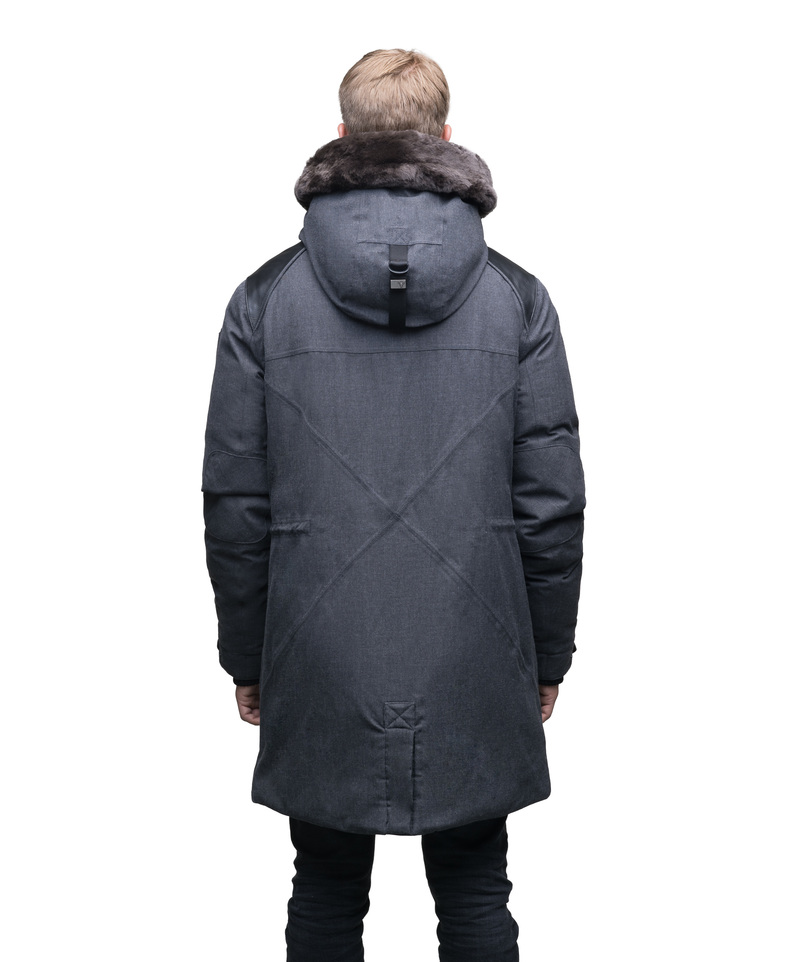 Nobis Grey Peacoat With Hood NOBIS Donovan Fishtail Parka