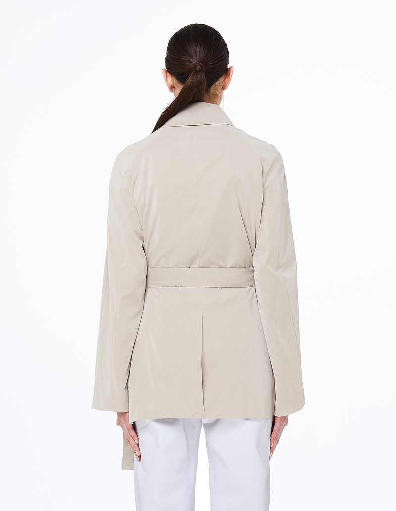 The Row Naybin Belted Shirt Jacket - Beige | Garmentory