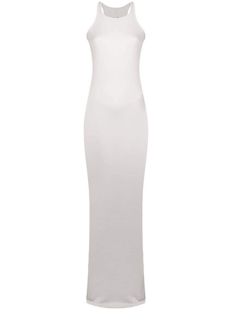 rick owens ribbed tank dress Rick Owens DRKSHDW Extra-Long Brown Ribbed Tank Dress
