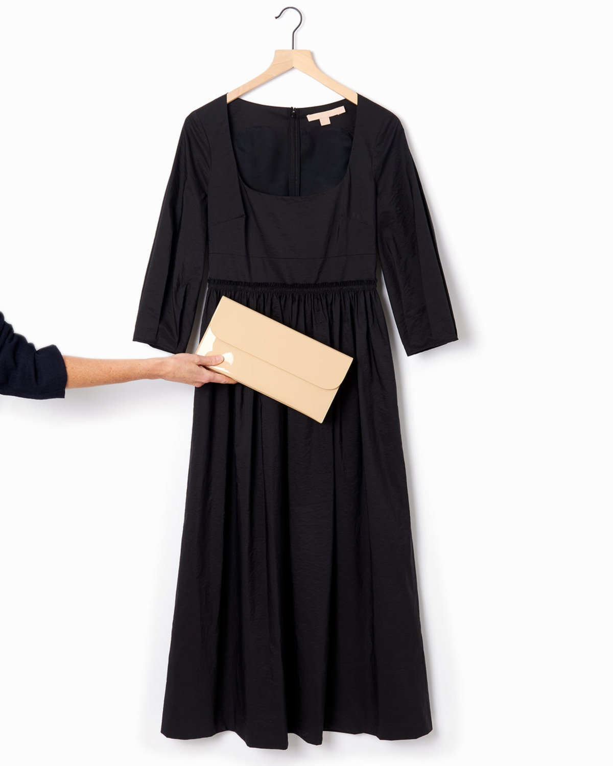 black elegant prom dress Simple black v neck satin long prom dress black evening dress  dresstby