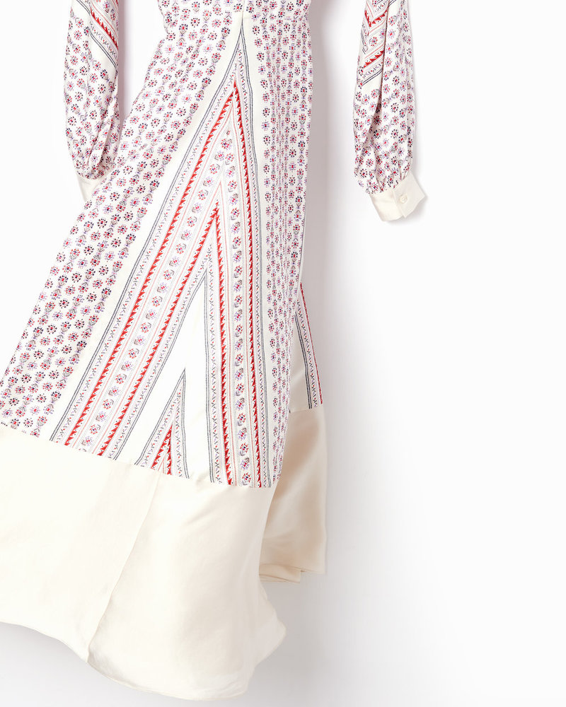 Philosophy di Lorenzo Serafini Scarf-Print Dress - Ivory Philosophy di Lorenzo Serafini Scarf-Print Dress - Ivory