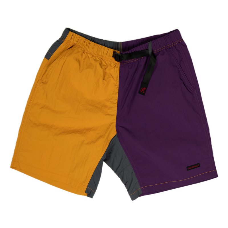 Gramicci Japan Shell Packable Shorts - Mustard/Purple | Garmentory