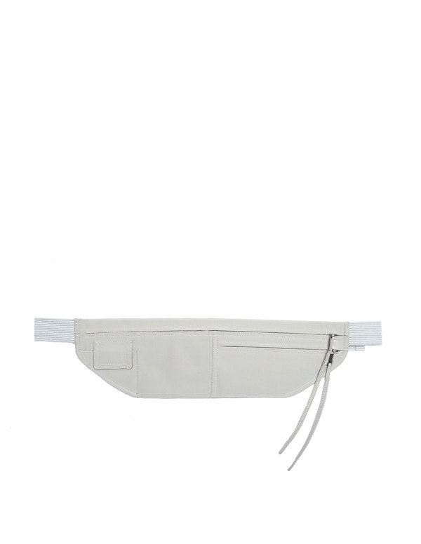 Rick Owens Silk Money Belt Pouch - Light Grey | Garmentory