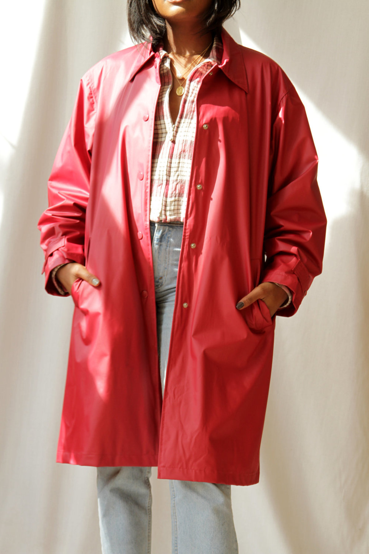 Vintage Misty Harbor Rain Coat - Cherry Red | Garmentory