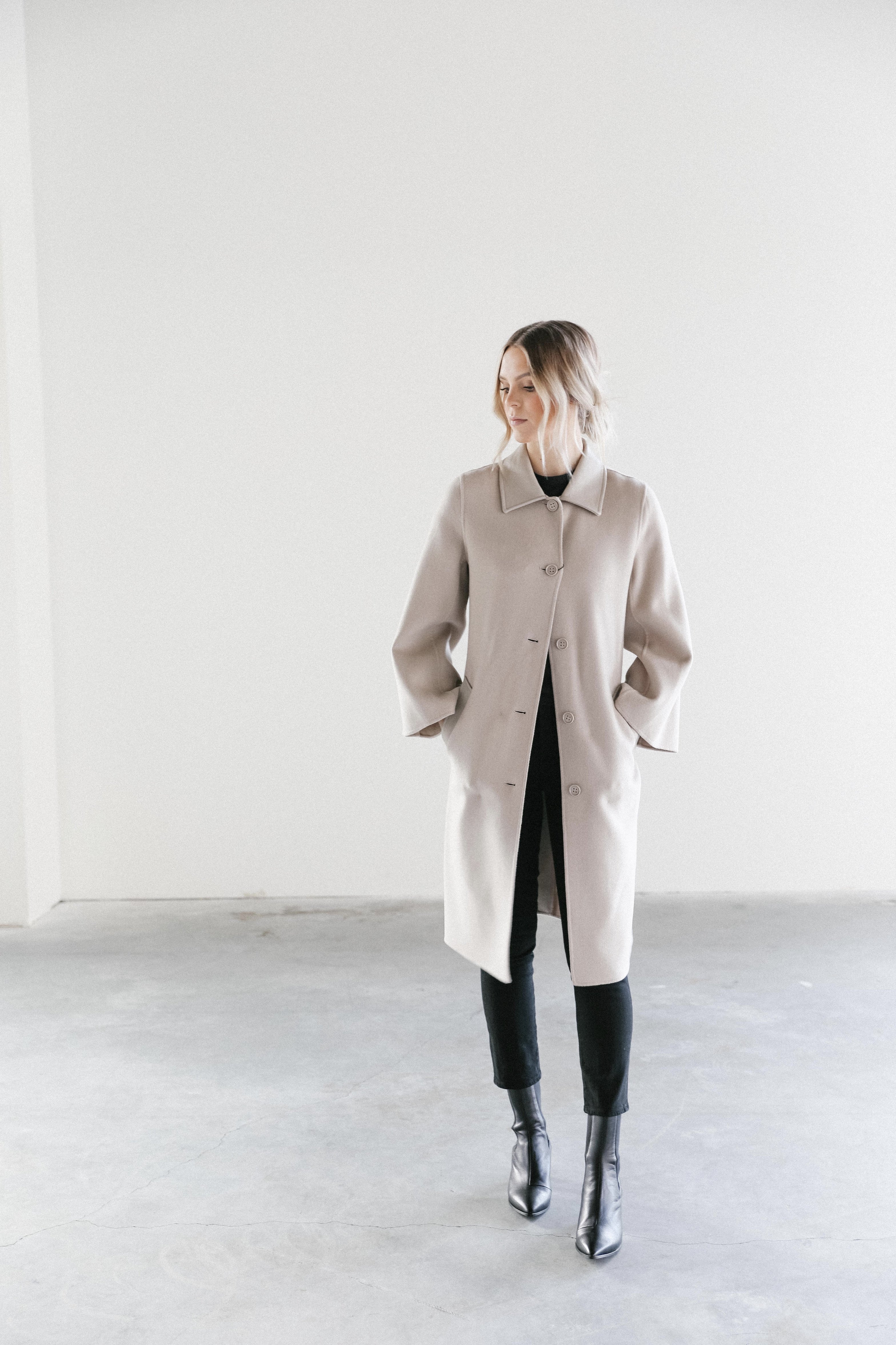 light wool spring coat