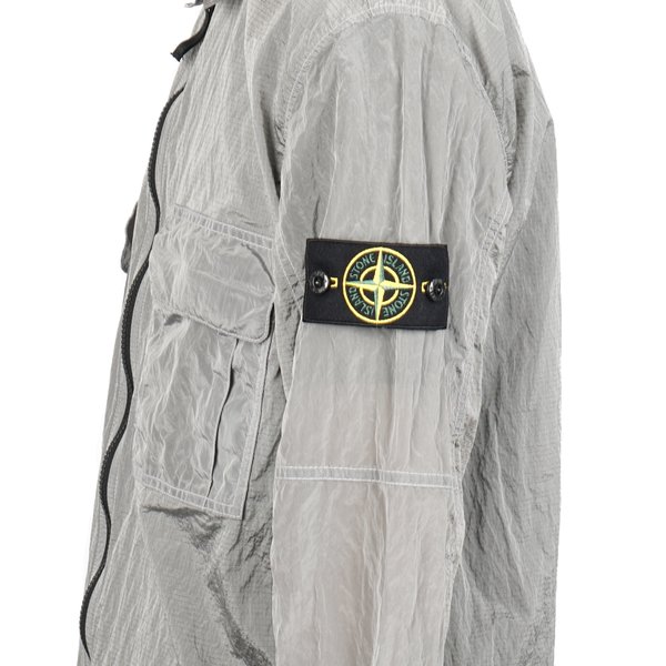 Stone Island NYLON METAL OVER SHIRT - PEARL GREY | Garmentory