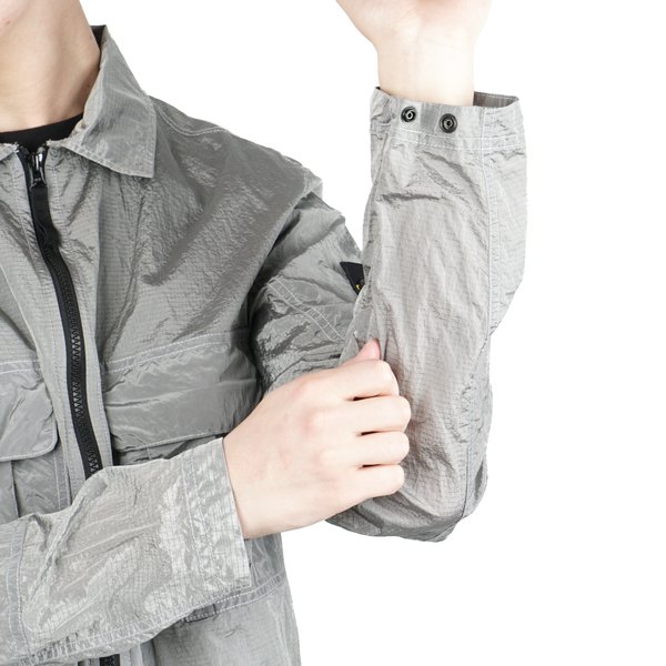 Stone Island NYLON METAL OVER SHIRT - PEARL GREY | Garmentory