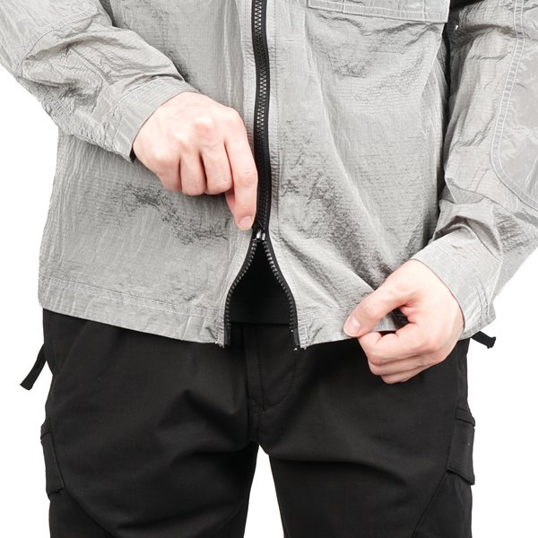 Stone Island NYLON METAL OVER SHIRT - PEARL GREY | Garmentory