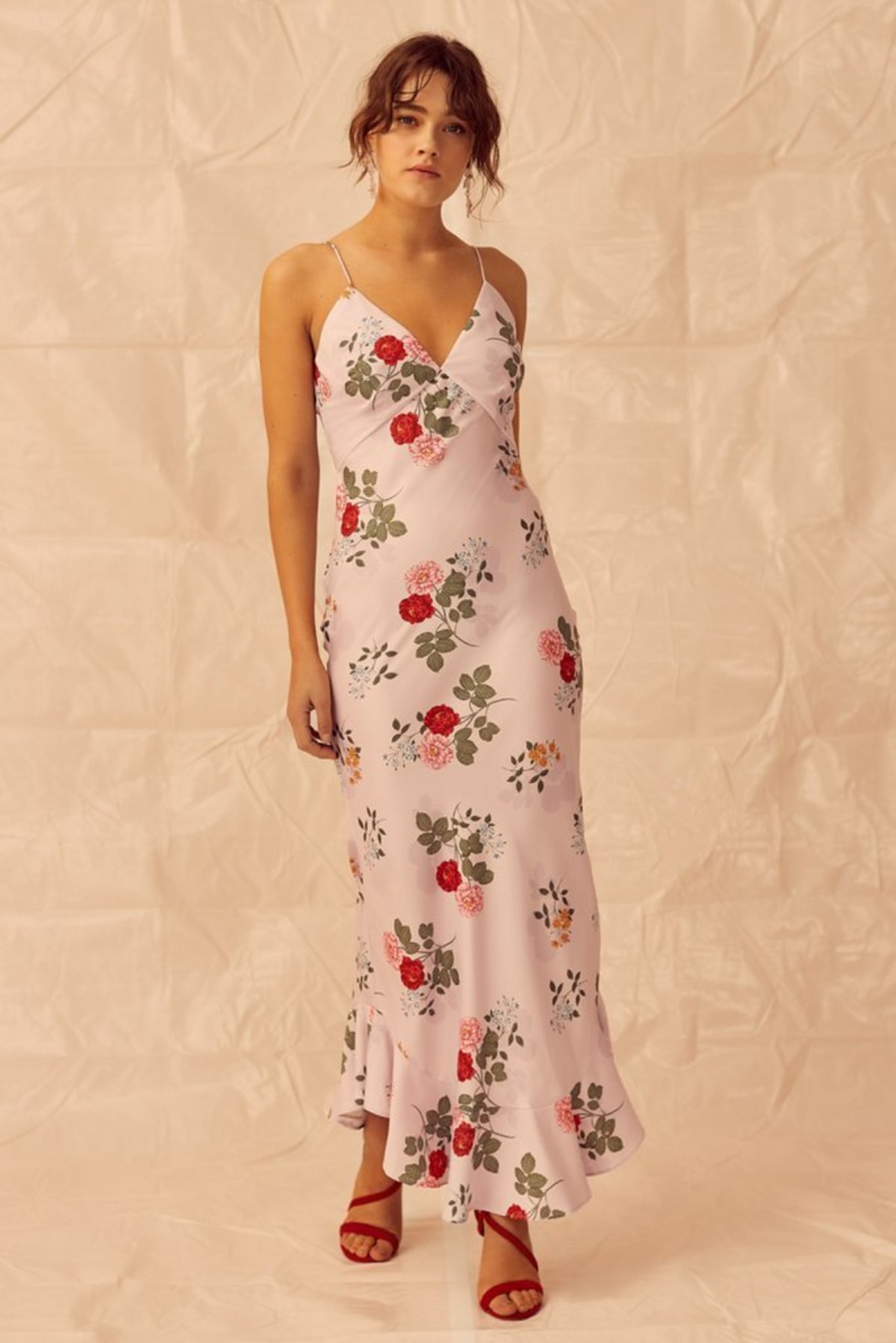 keepsake one shoulder floral dress Keepsake Pretty One Gown - Lilac Floral