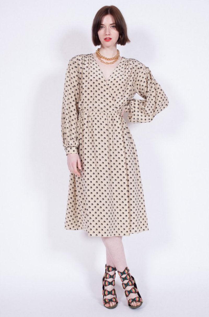 Yo Vintage! Pierre Cardin Silk Printed Dress Garmentory