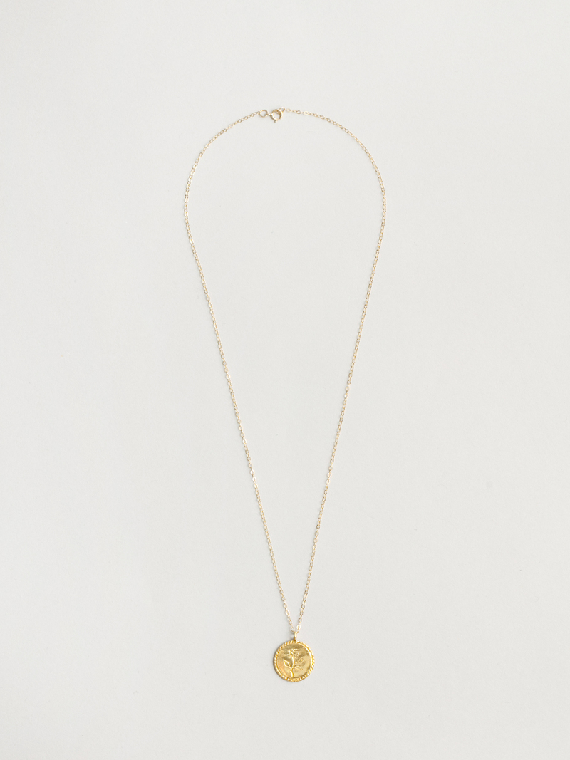 Wolf Circus Rose Coin Necklace