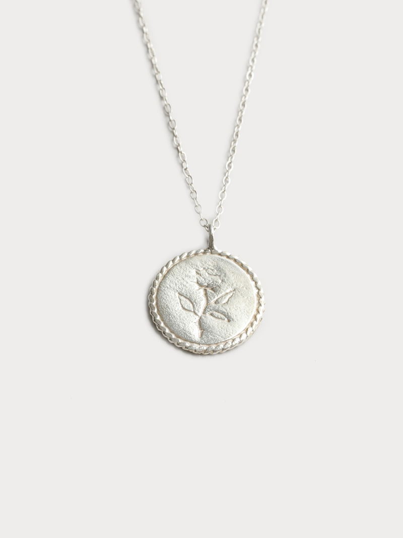Wolf Circus Rose Coin Necklace