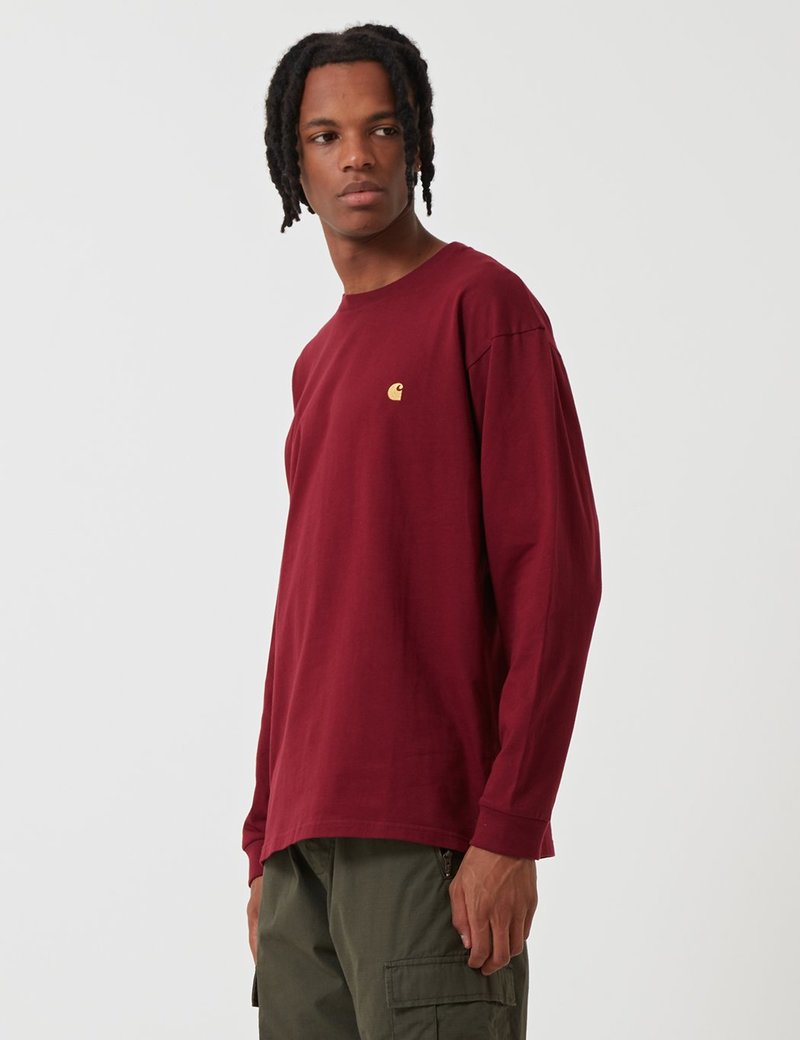 CARHARTT WIP Carhartt Chase Long Sleeve T-Shirt Mulberry