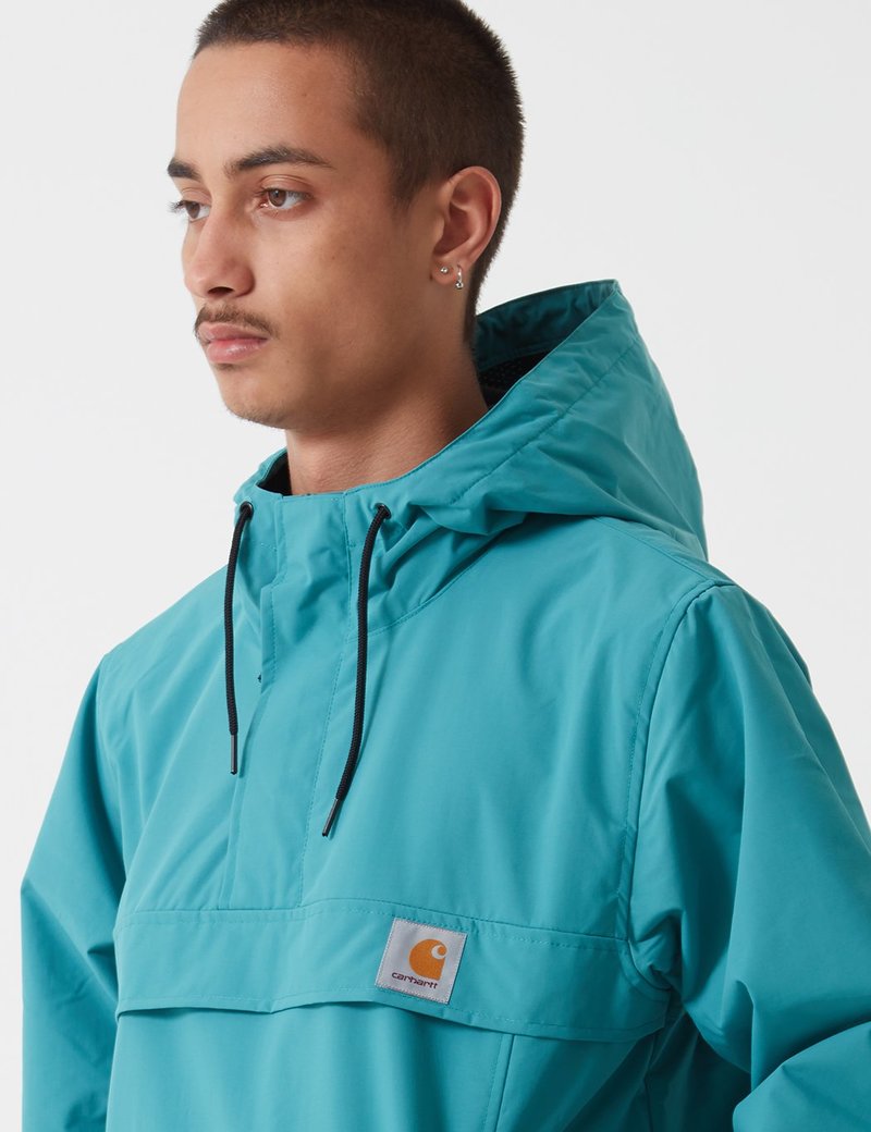 CARHARTT WIP Nimbus Half-Zip Un-Lined Jacker Soft Teal Garmentory