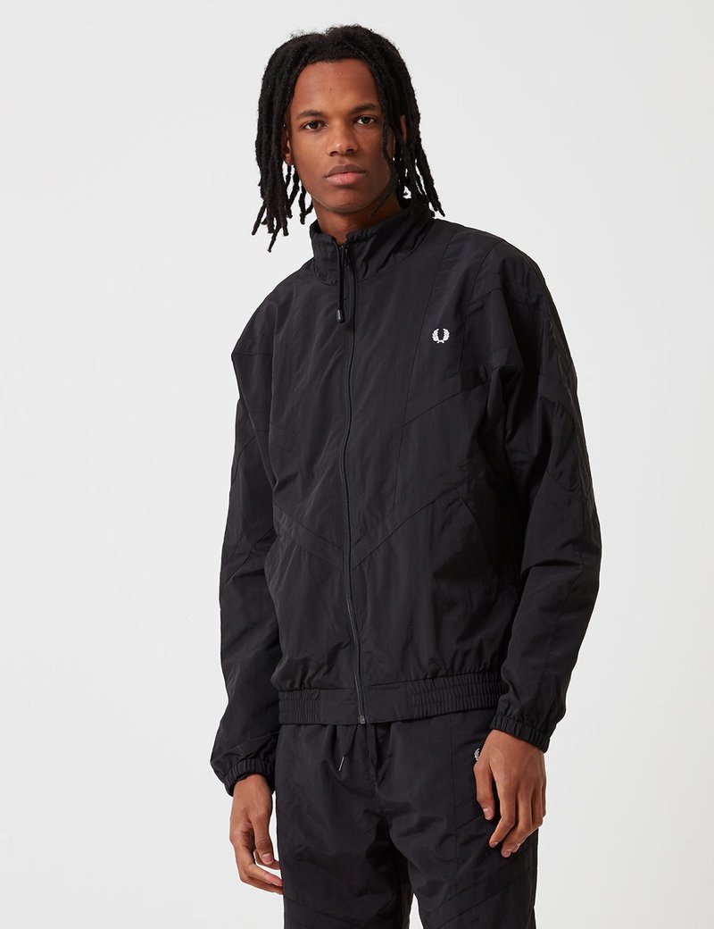 Fred Perry Monochrome Shell Jacket - Black | Garmentory