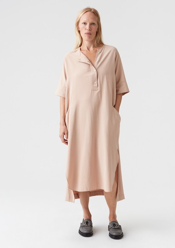 the row pink dress The Row Kolara Silk Midi Dress - Pink