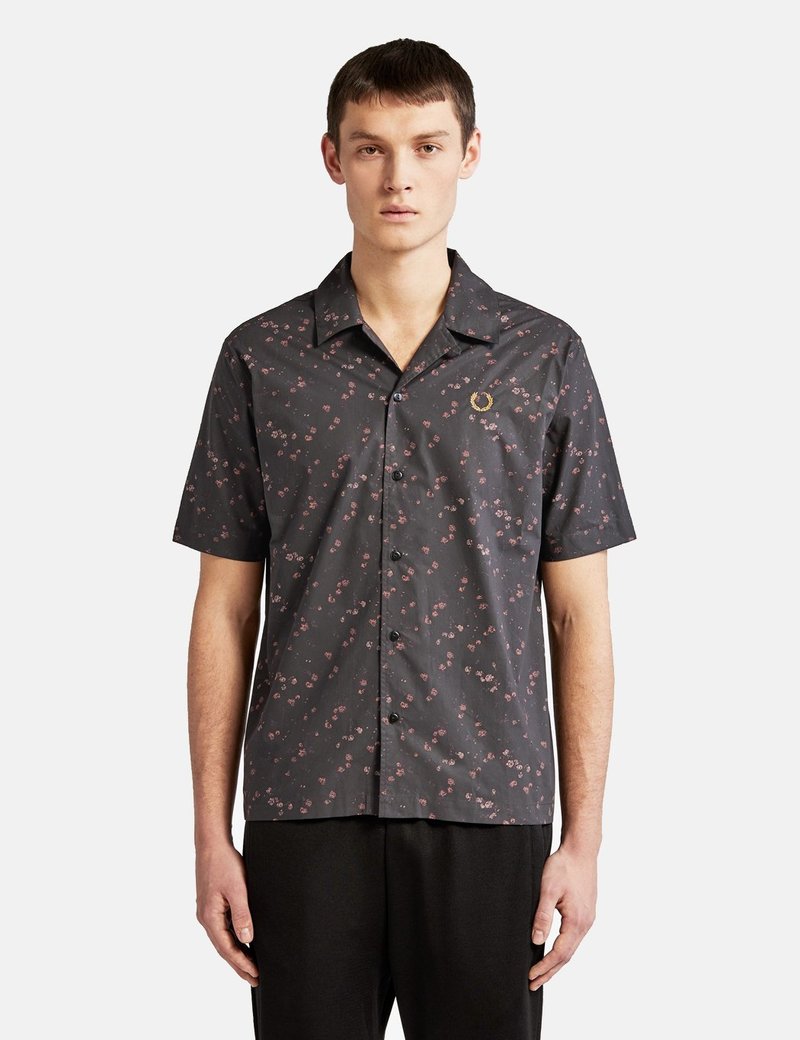トップス FRED PERRY MILES KANE BOWLING SHIRT Fred Perry Miles Kane Striped Bowling Shirt | Brown |SM7018-I84