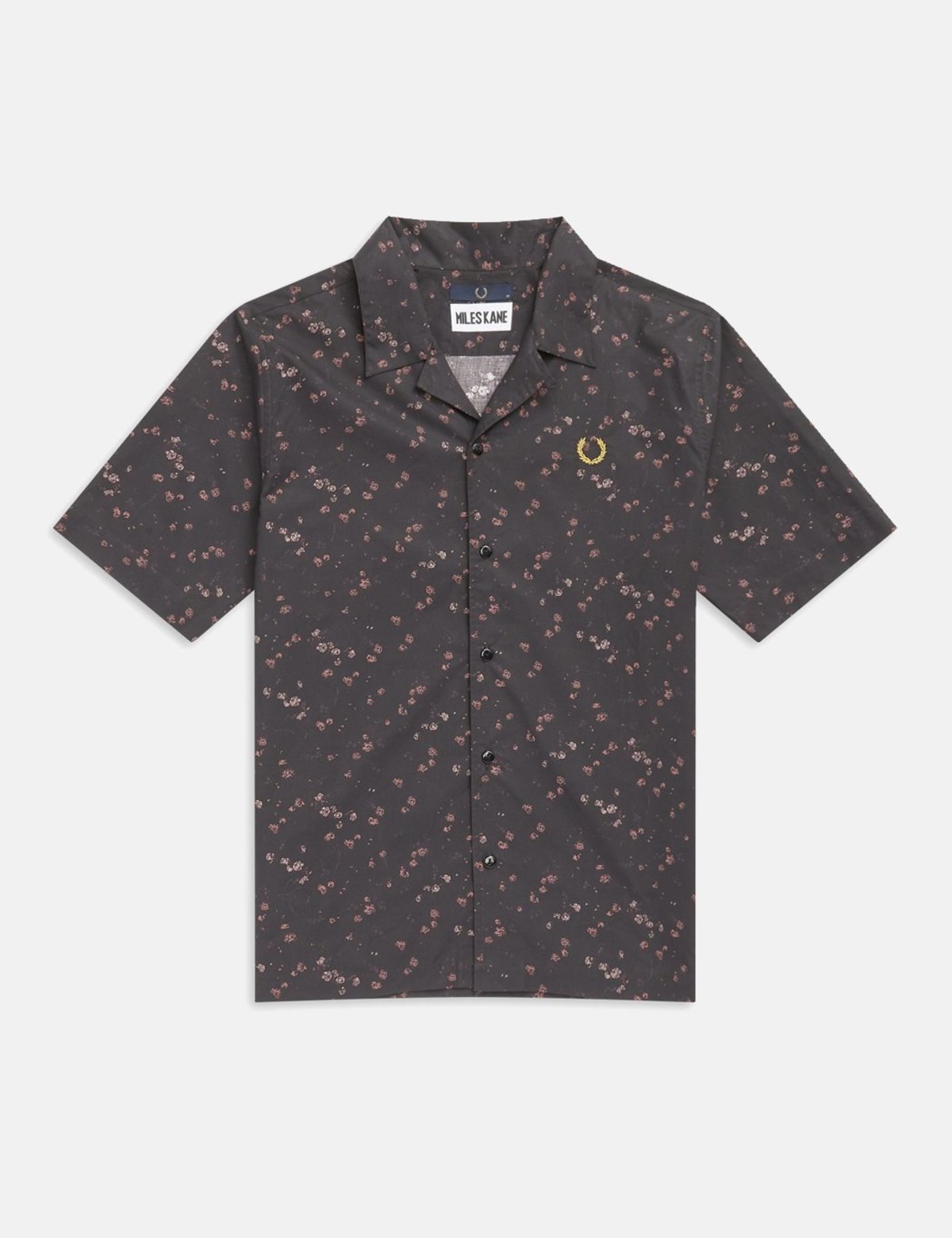 Fred Perry x Miles Kane Liberty Print Bowling Shirt - Black
