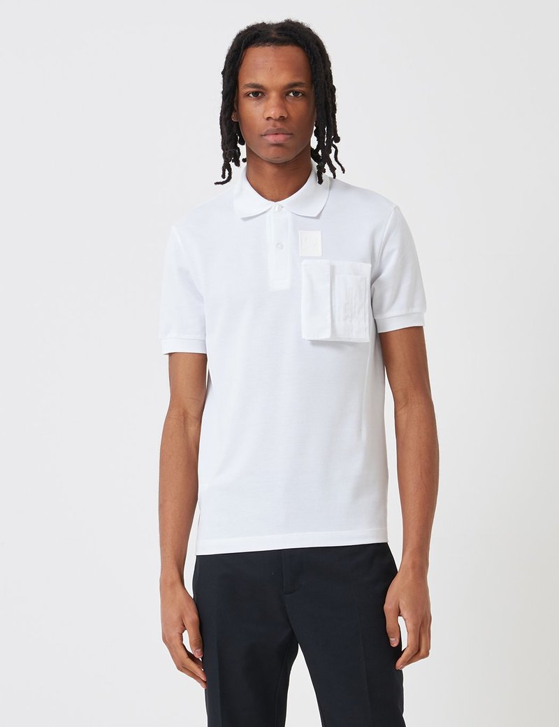 Fred Perry x Raf Simons Space Pocket Pique Shirt - White | Garmentory