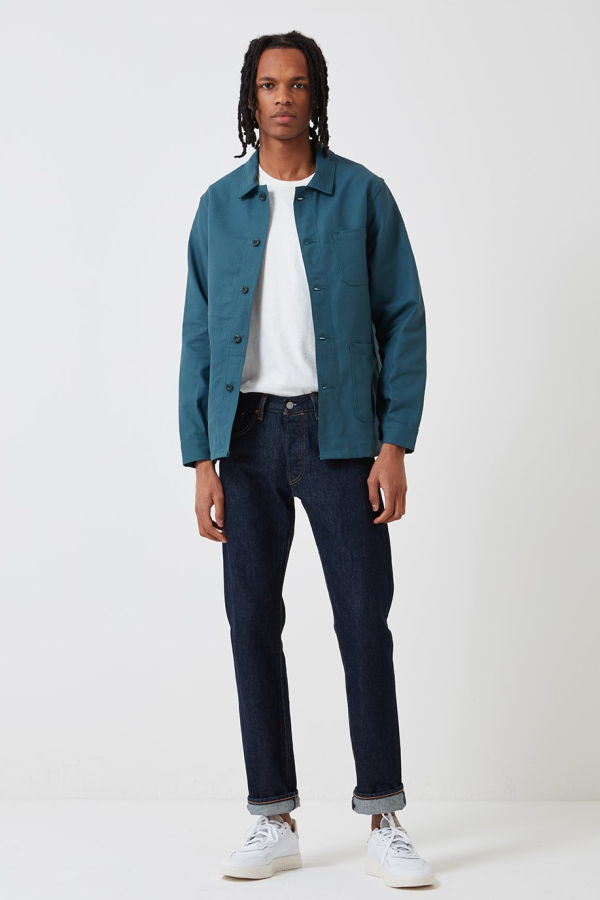 Le Laboureur Cotton Drill Work Jacket - Teal Green