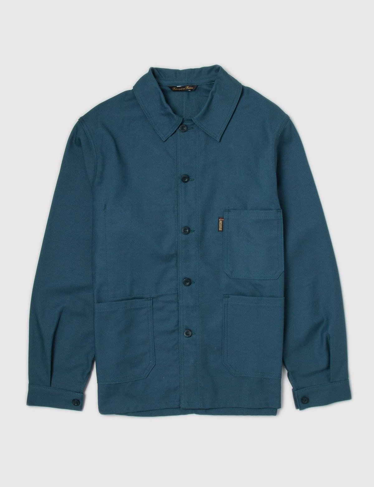 Le Laboureur Cotton Drill Work Jacket - Teal Green - Image 6 of 10