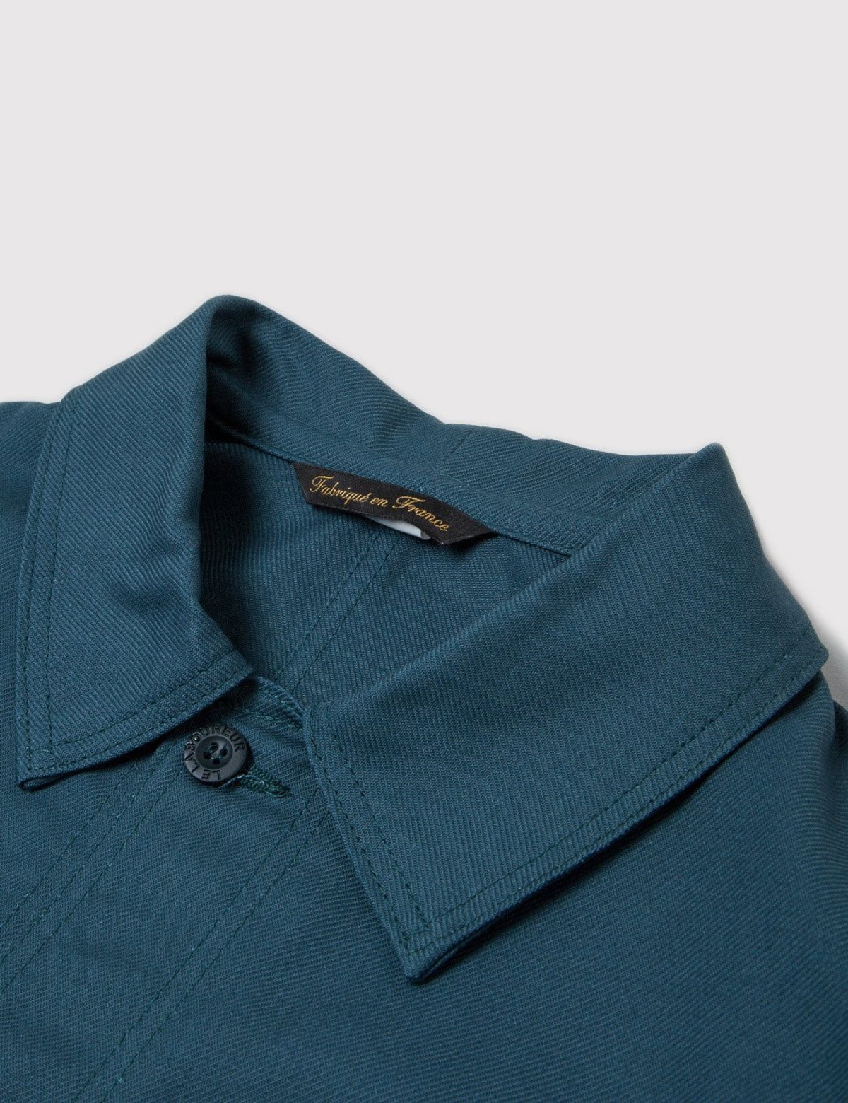 Le Laboureur Cotton Drill Work Jacket - Teal Green - Image 8 of 10