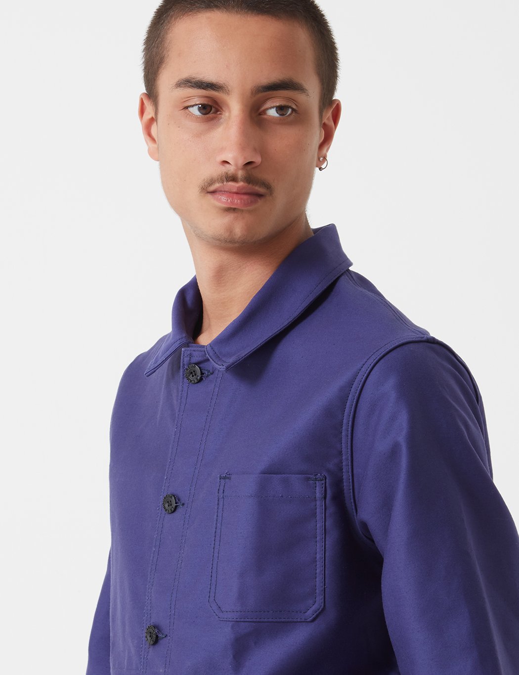 Le Laboureur Moleskin Work Jacket Navy Blue Garmentory