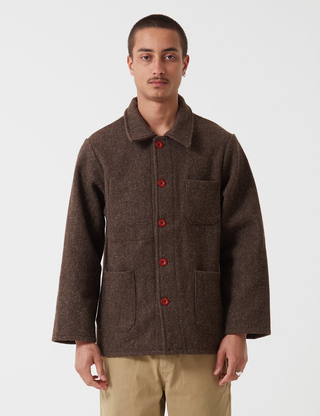Le Laboureur Wool Work Jacket - Brown | Garmentory