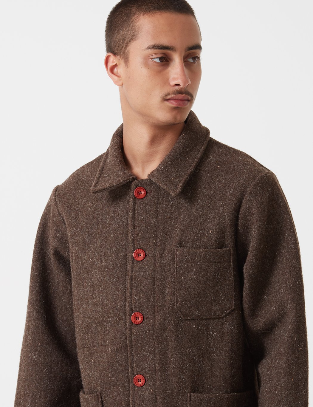 Le Laboureur Wool Work Jacket - Brown | Garmentory