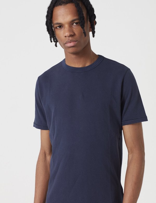 Les Basics Le Crew T-Shirt - Navy Blue 