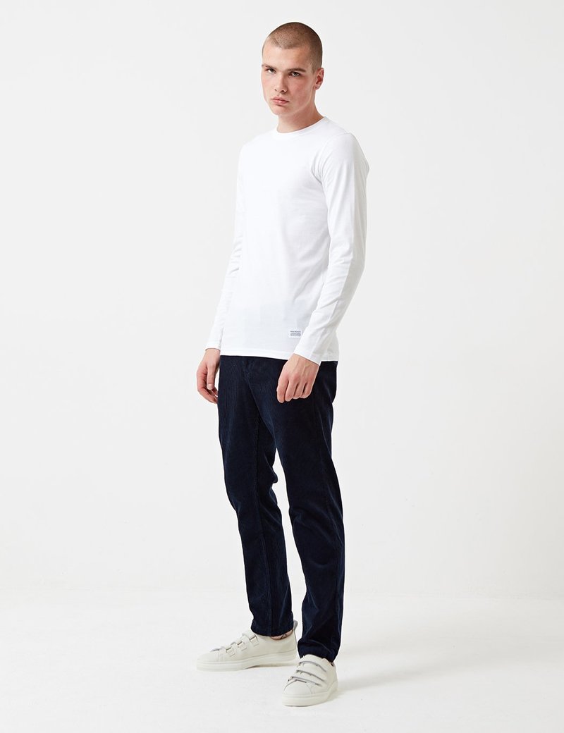 Norse Projects Niels Standard Long Sleeve T-Shirt - White