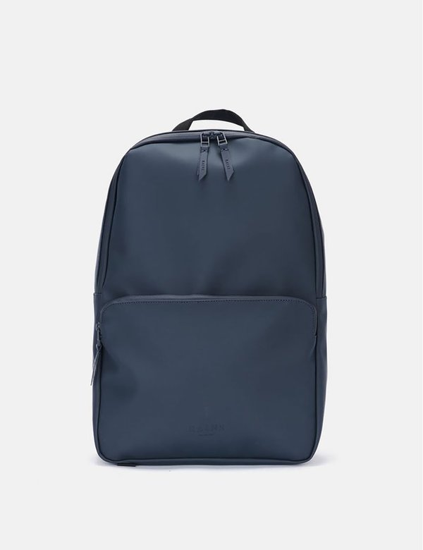 rains blue backpack Custom MSN Bag | Corporate Gifts it features a rolltop opening with a zip fastening for added security Rains carabiner-fastening flap-top Backpack |