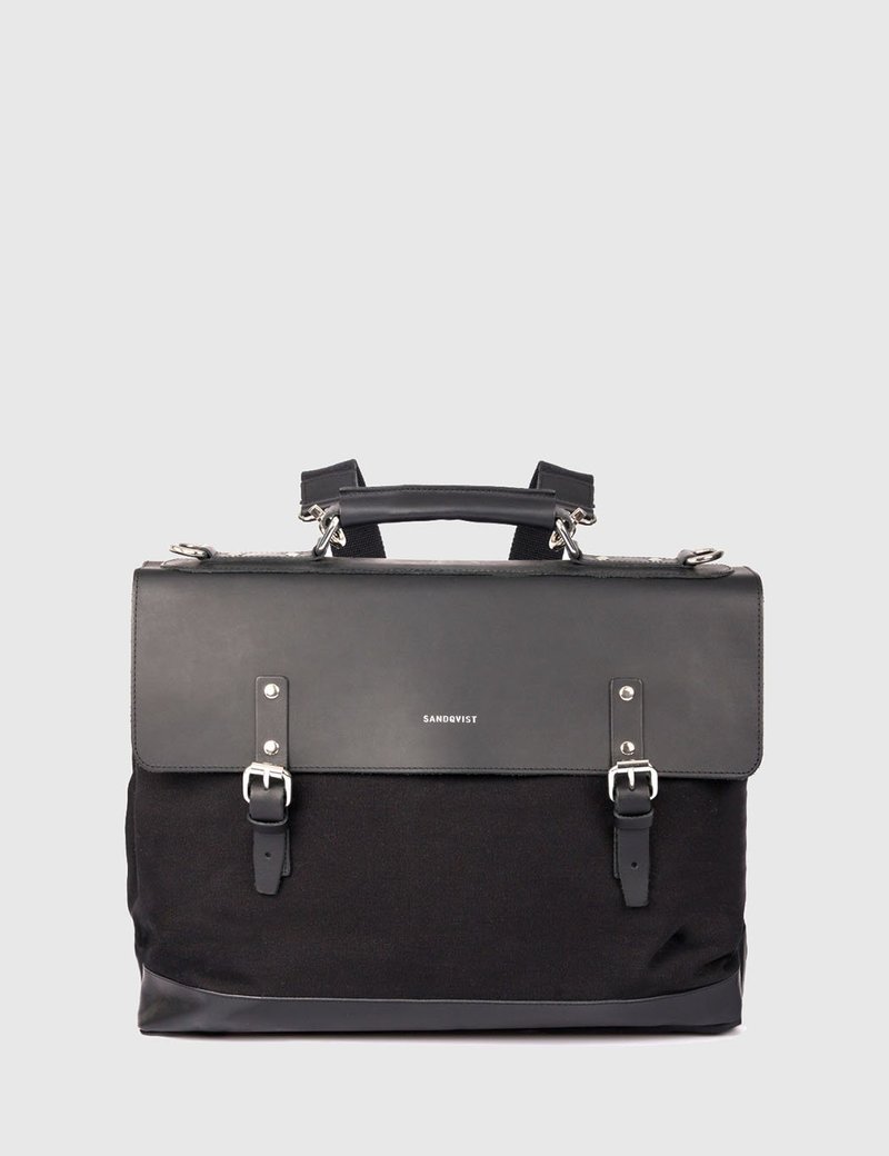 Sandqvist Jones Canvas Doctors Bag Black Garmentory