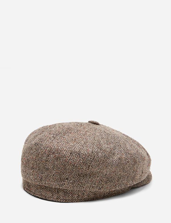 stetson herringbone hatteras newsboy cap