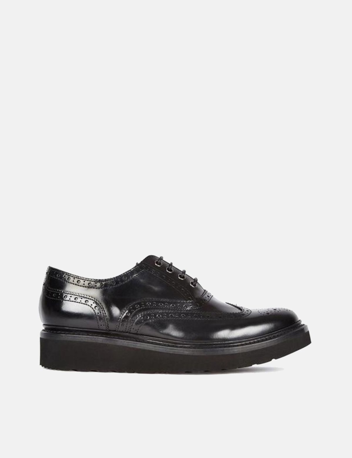 Womens Grenson Emily Brogue Black Garmentory
