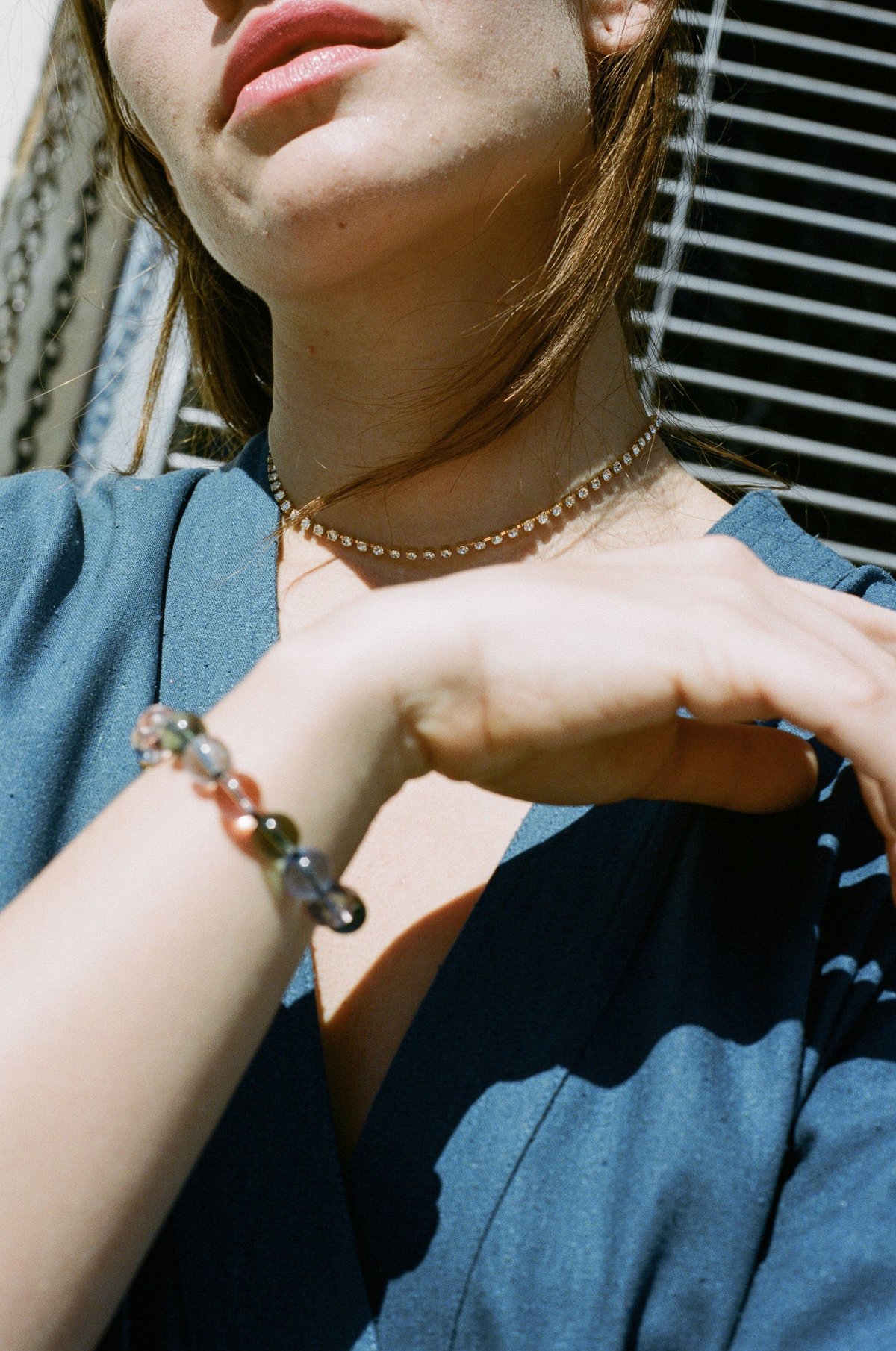 mondo mondo ネックレス Crystal Choker in Gold Crystal Choker in Gold – Mondo Mondo